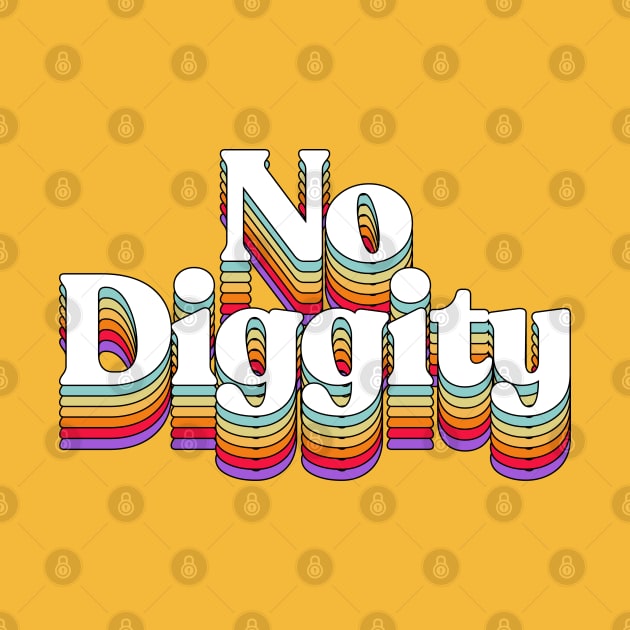 No Diggity #2 / 90s Hip Hop Rainbow Graphic Design Logo by DankFutura