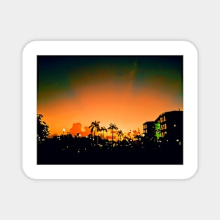 Palm Tree Sunset Magnet