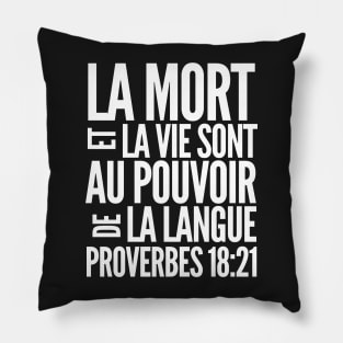 Proverbs 18-21 Power of The Tongue - French Pillow