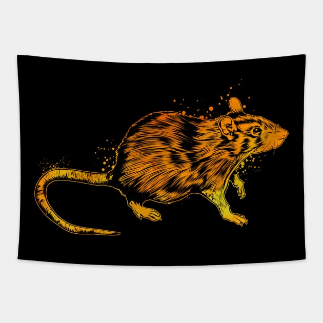 Colorful rat Tapestry by Modern Medieval Design