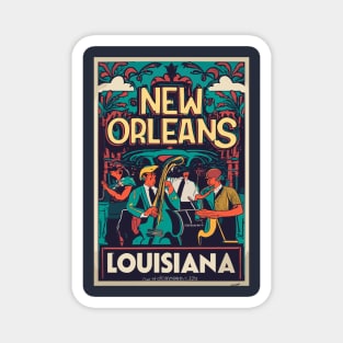 A Vintage Travel Art of New Orleans - Louisiana - US Magnet