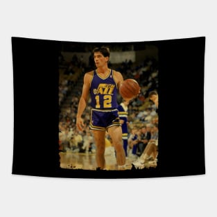 John Stockton - Vintage Design Of Basketball Tapestry