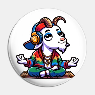 Funny goat yoga Pin