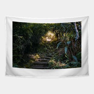 Staircase in a forest Tapestry