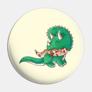 Tree Trimming Triceratops Pin