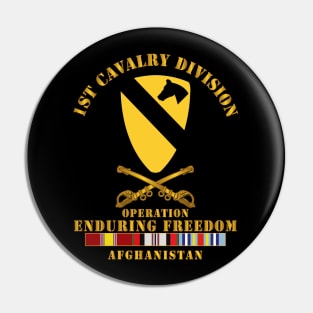 1st Cavalry Division - OEF w Cav Br SVC Pin