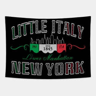 Vintage Little Italy Lower Manhattan New York Italian 1845 Classic Tapestry