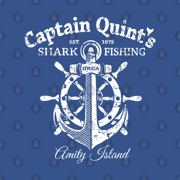 Discover Captain Quint's Shark Fishing - Jaws - T-Shirt