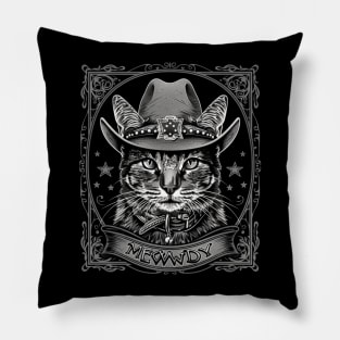 Cat Cowboy Chronicles Paw Pillow