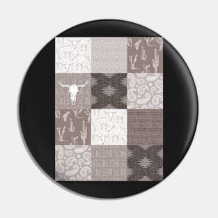 Southwest Desert Patchwork - Brown/Beige Pin