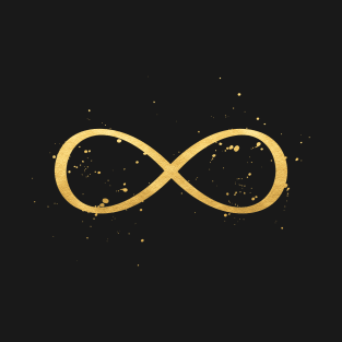 infinity sign gold symbol sign love T-Shirt