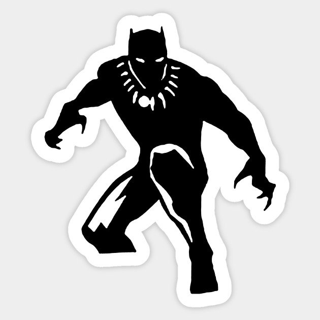 Panther Silhouette Black Panther Sticker Teepublic