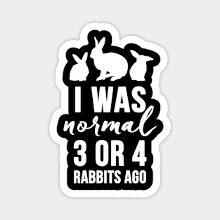 BACK ONLY - I Was Normal 3 or 4 Rabbits Ago (white) Magnet