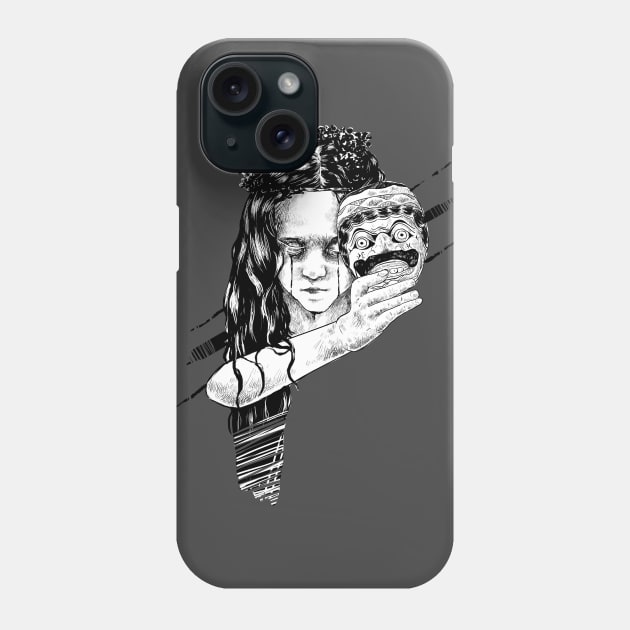 WOMAN MASK Phone Case by DAIMOTION