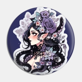 Pastel Goth Sea Witch Pin