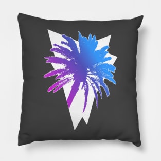 Neon Gradient Palm Tree Pillow