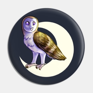 Lunar Barn Owl Pin