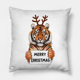 Tiger in Christmas Pillow