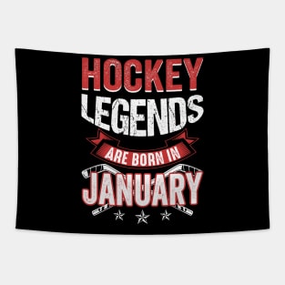 Hockey Legends Are Born In January Tapestry