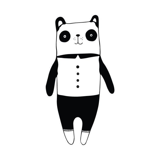 Little black and white panda by bigmoments