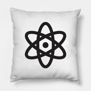 Neutron Atom Logo Icon Black Symbol Emoticon Pillow