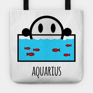 Horoscope - Cute zodiac – Aquarius (white) Tote