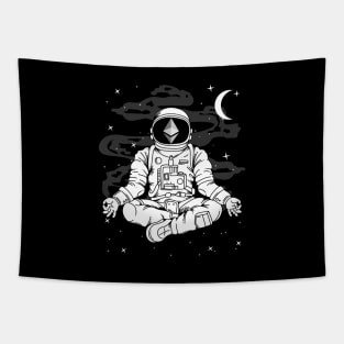 Astronaut Yoga Ethereum ETH Coin To The Moon Crypto Token Cryptocurrency Blockchain Wallet Birthday Gift For Men Women Kids Tapestry