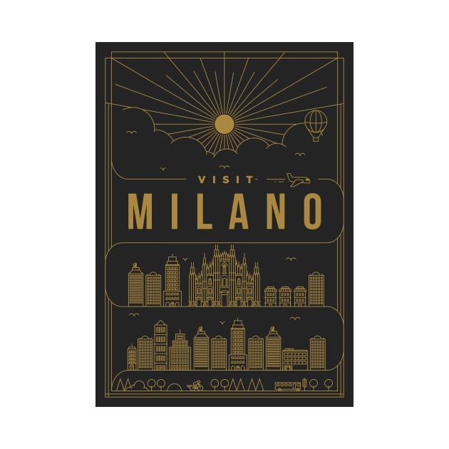 Milano Minimal Lineal Poster by kursatunsal