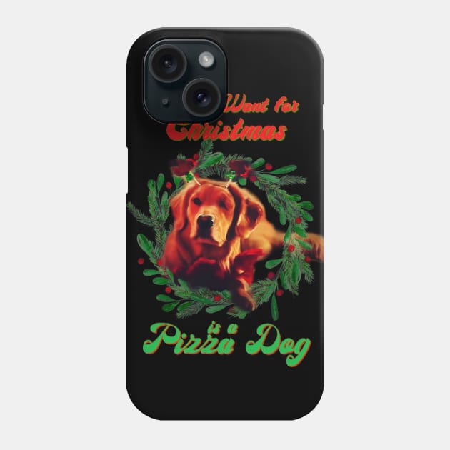 Lucky the Christmas Dog! Phone Case by SarahMosc