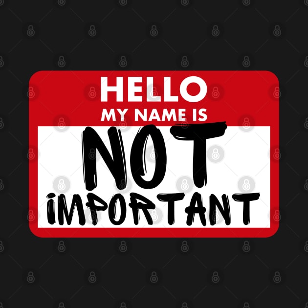 Hello My Name Is Not Important by PlayfulPrints