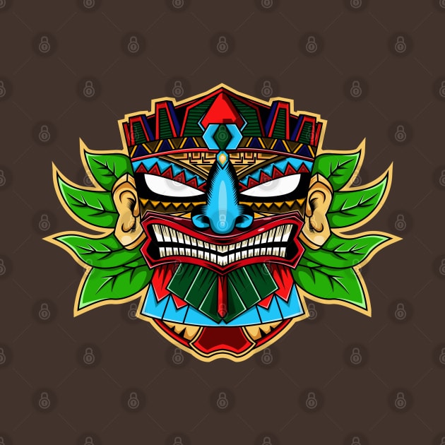 Tiki Mask Blue Nose by Mako Design 