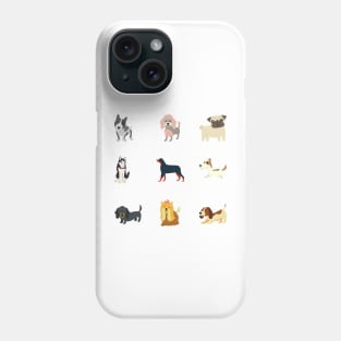 Cute And Playful Dogs Sticker Pack Phone Case