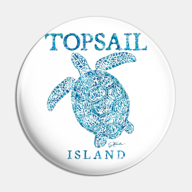 Topsail Island, NC, Sea Turtle Pin by jcombs