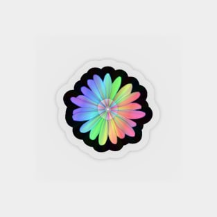 Supernova Rainbow Flower Magnet