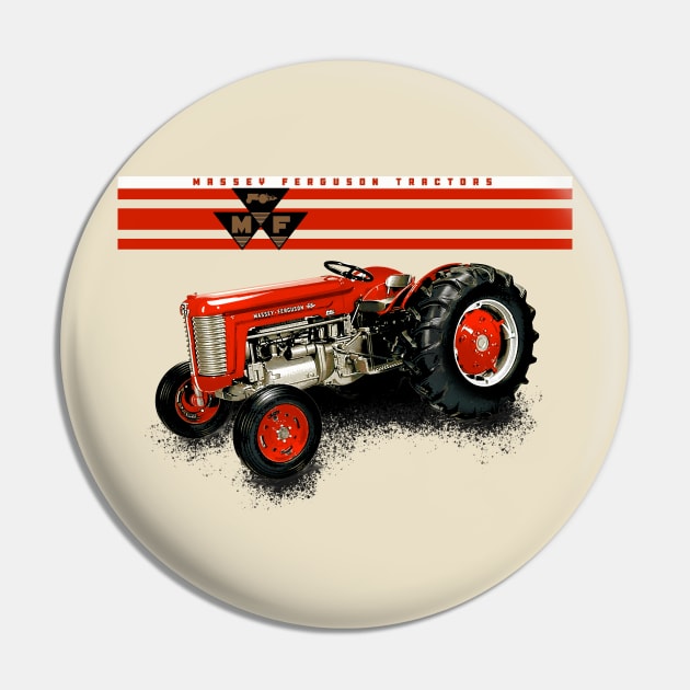 Massey Ferguson 65 Vintage Tractor Pin by Midcenturydave