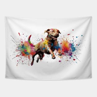 Paint Ball Dog Tapestry