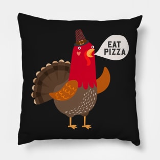 Save a turkey, eat pizza vegan Pillow