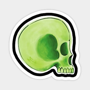 Green Skull Magnet