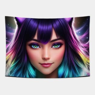 Beautiful Charming Teen Anime Girl Tapestry