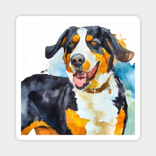 Watercolor Greater Swiss Mountain Dog - Dog Lovers Magnet