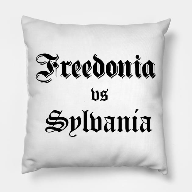 Freedonia vs Sylvania Pillow by MovieFunTime