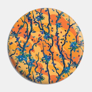 Indigo flower blues on orange sunset Pin