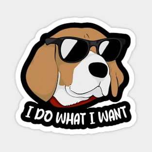 Sniffer's Beagle I Do What I Want Tee for Beagle Enthusiasts Magnet