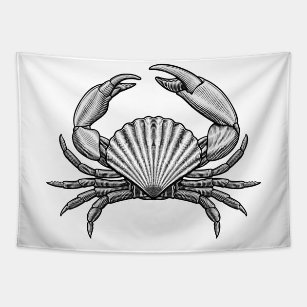 Scallop Crab Tapestry by Arjanaproject