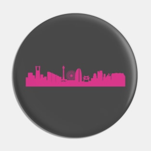 Yokohama skyline pink Pin