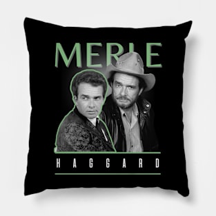 Merle haggard +++ retro Pillow
