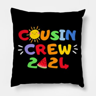 Cousin Crew 2024 Summer Vacation Beach Family Trips Matching Pillow