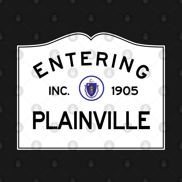 Plainville Massachusetts Vintage Road Sign Plainville TShirt