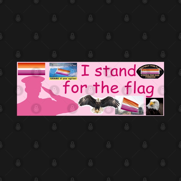 i stand for the (lesbian) flag bumper sticker by casserolestan