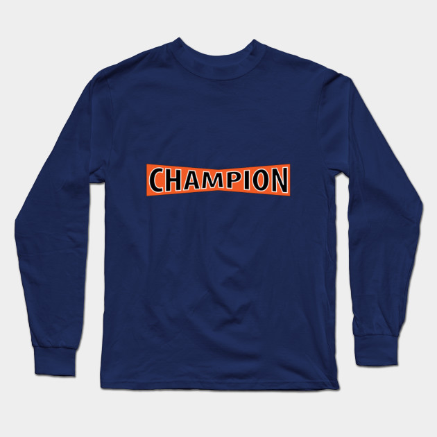 orange and blue champion shirt